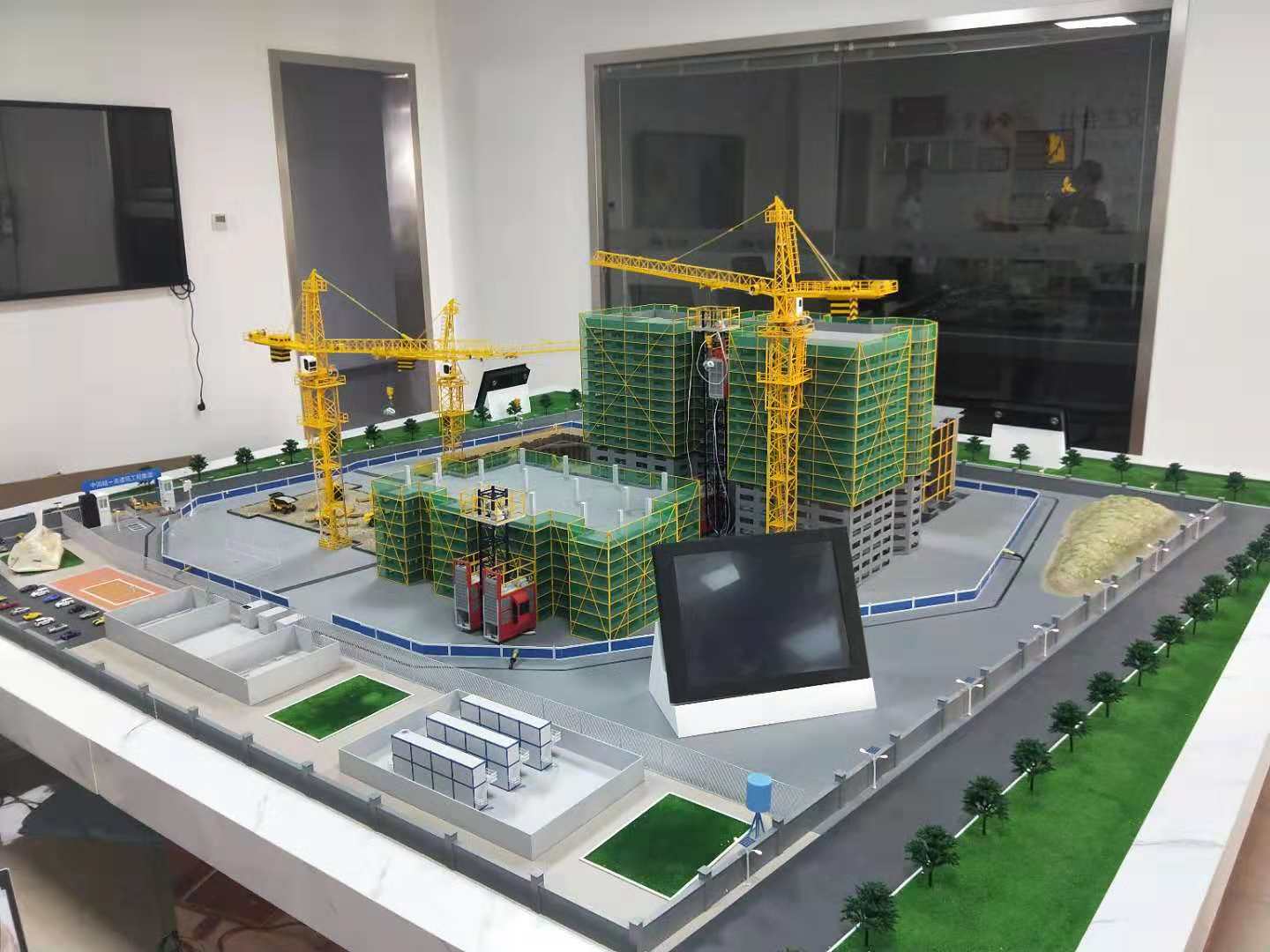 大竹县建筑施工场景模型